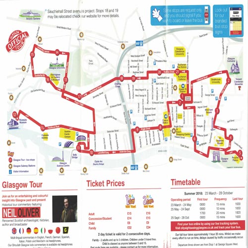 Tour route map