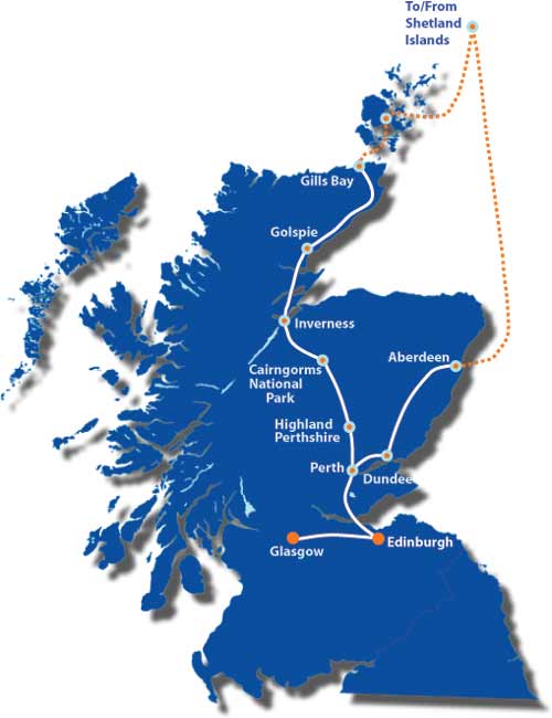 Tour route map