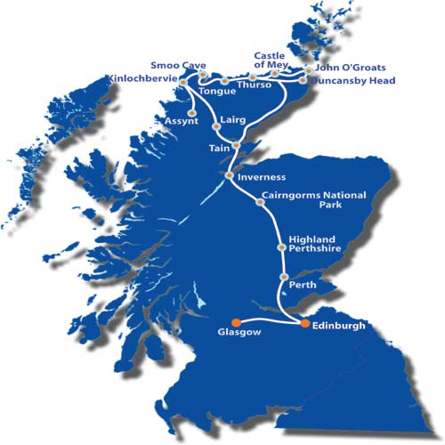 Tour route map