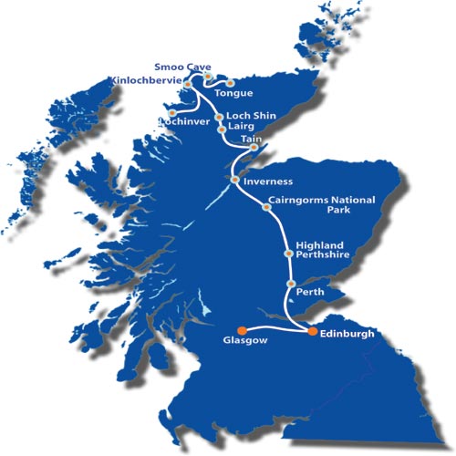 Tour route map