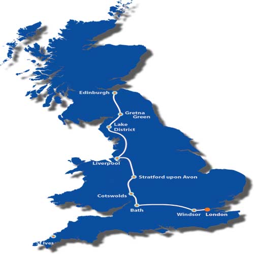 Tour route map