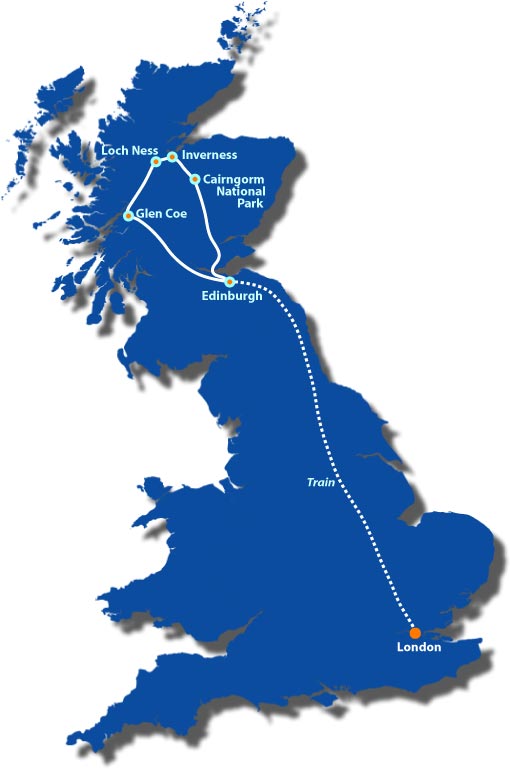 Tour route map